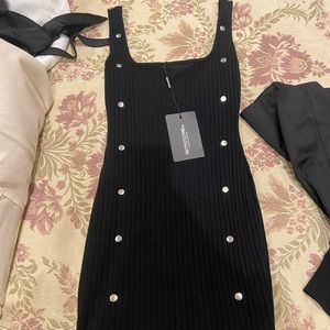 Black mini dress from pretty little thing